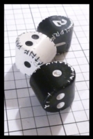 Dice : Dice - 2D - Q Workshop Black and White  - Gen Con Aug 2013